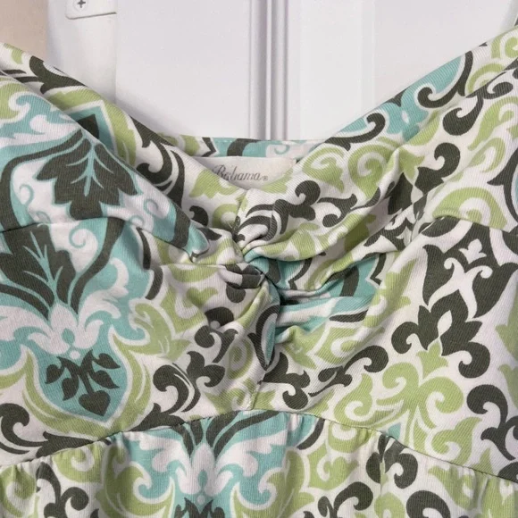 Tommy Bahama Green and Blue Floral Sundress. - Picture 6 of 9